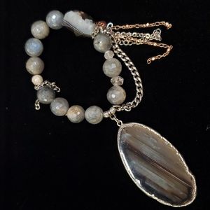 LOVEthirteen Stretch Bracelet with Authentic Stones